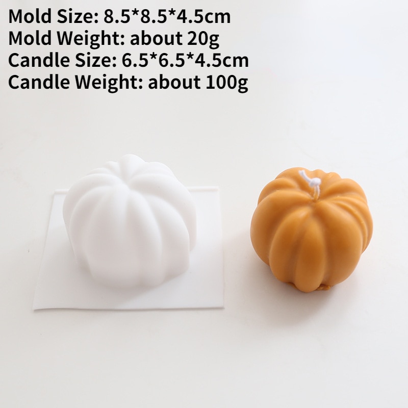 3D Silicone Pumpkin Candle Mold 3D Silicone Pumpkin Candle Mold