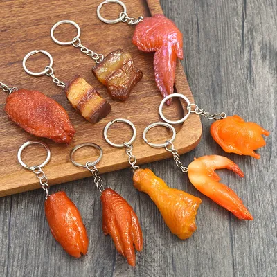 3D Simulation Food Keychain