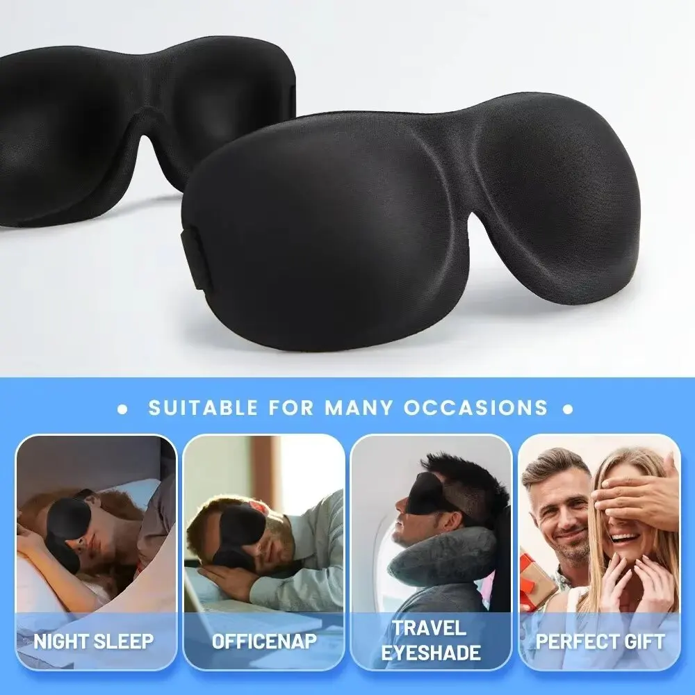 3D Sleep Mask Blindfold Sleeping Aid Soft Memory Foam Eye mask for Sleeping Travel Blockout Light Slaapmasker Eye Cover