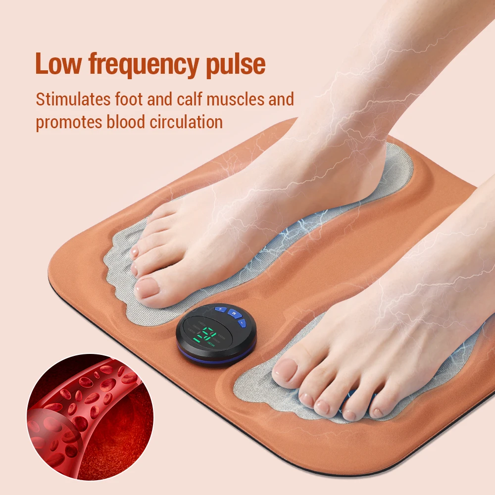 3D Smart Foot Massage Pad Feet Massager 6 Modes 15 LevelsImprove Blood Circulation Relax Muscles Slim Legs Rechargeable