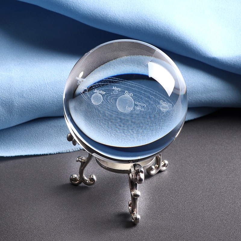 3D Solar System Model Sphere Glass Decor 3D Solar System Model Sphere Glass Decor