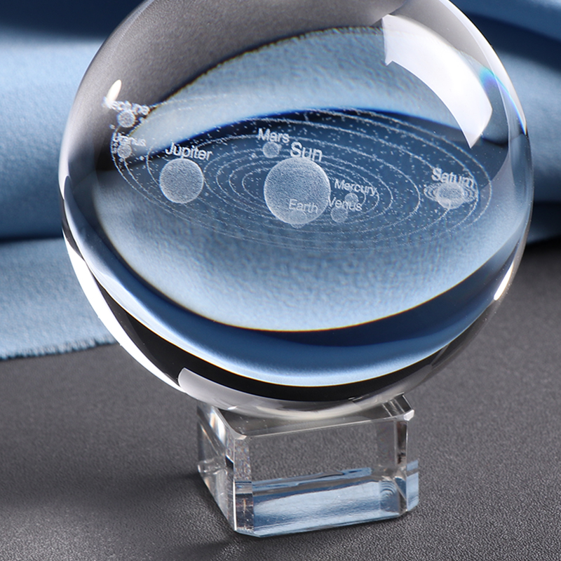 3D Solar System Model Sphere Glass Decor 3D Solar System Model Sphere Glass Decor