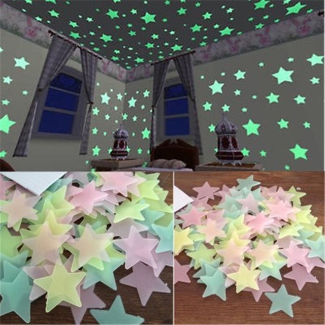 3D Star Glow Stickers (50 Pcs)