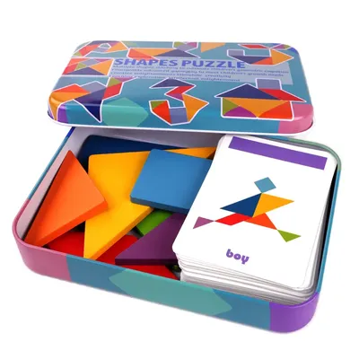 3D Wooden Pattern Animal Jigsaw Tangram Puzzle Colorful Toy Kids Montessori Early Education Sorting Games Toys Children 3D Wooden Pattern Animal Jigsaw Tangram Puzzle Colorful Toy Kids Montessori Early Education Sorting Games Toys Children