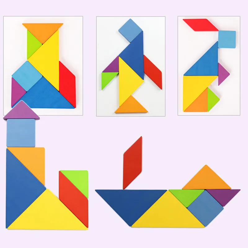 3D Wooden Pattern Animal Jigsaw Tangram Puzzle Colorful Toy Kids Montessori Early Education Sorting Games Toys Children 3D Wooden Pattern Animal Jigsaw Tangram Puzzle Colorful Toy Kids Montessori Early Education Sorting Games Toys Children
