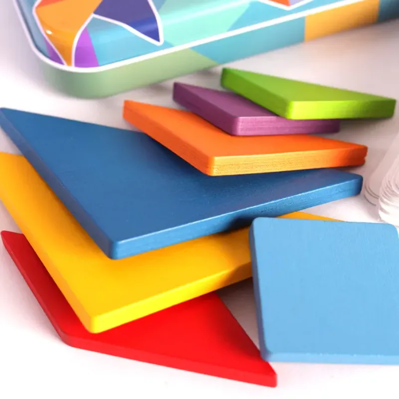 3D Wooden Pattern Animal Jigsaw Tangram Puzzle Colorful Toy Kids Montessori Early Education Sorting Games Toys Children 3D Wooden Pattern Animal Jigsaw Tangram Puzzle Colorful Toy Kids Montessori Early Education Sorting Games Toys Children