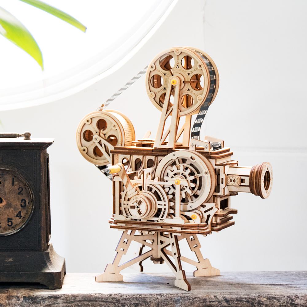 3D Wooden Puzzle DIY Film Projector
