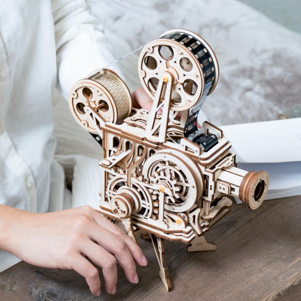 3D Wooden Puzzle DIY Film Projector