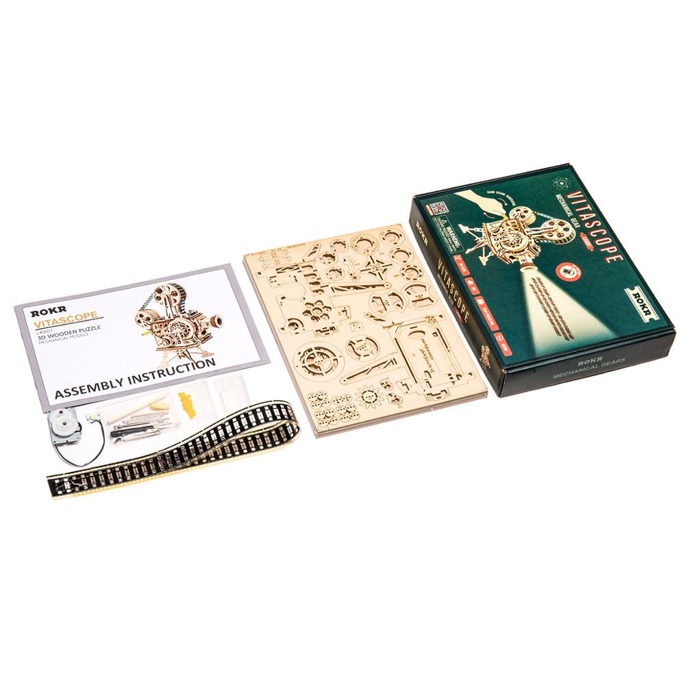 3D Wooden Puzzle DIY Film Projector