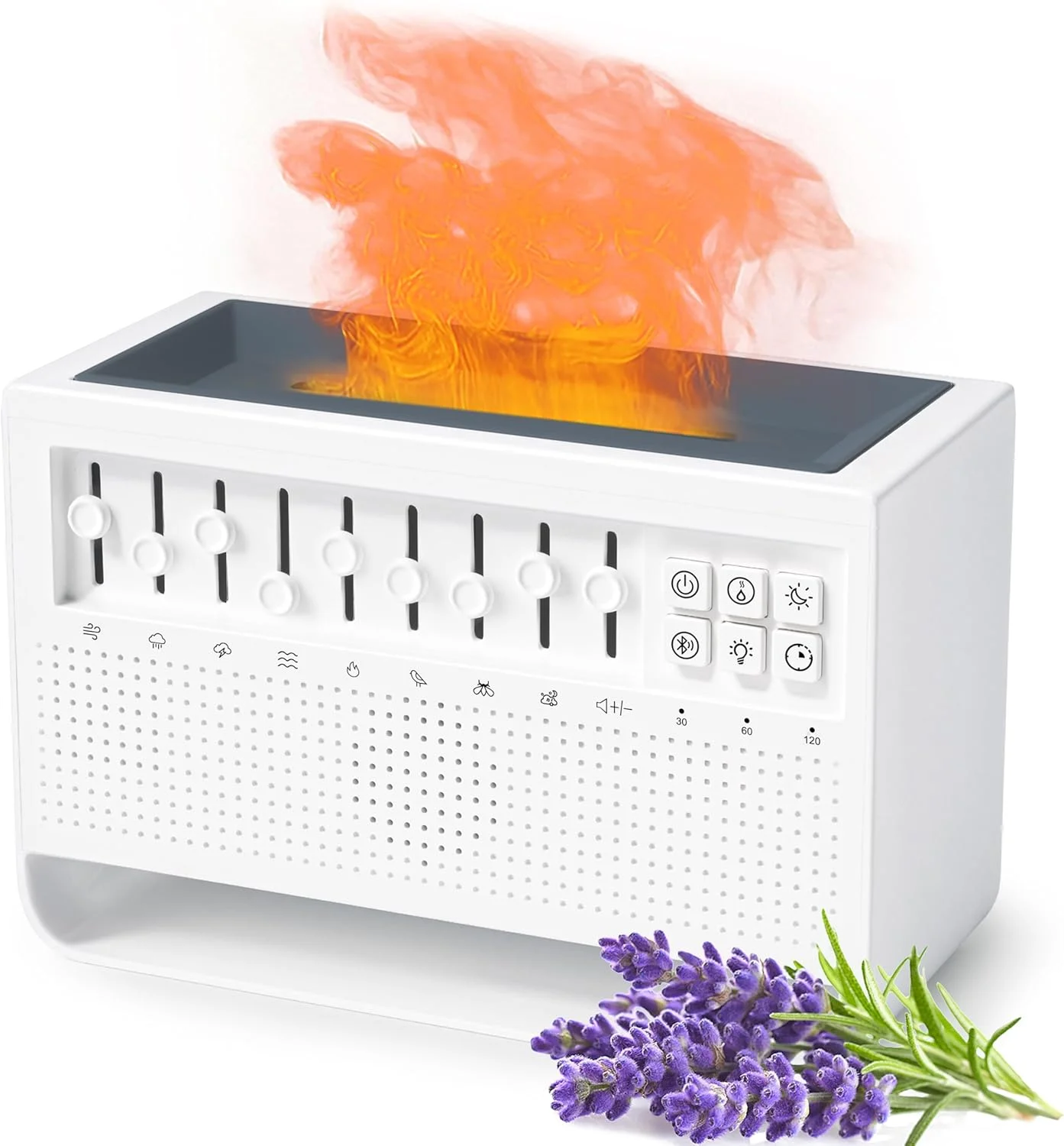 3in1 Flame Air Diffuser Humidifier Ultrasonic Aromatherapy 8 White Noise Combination & Bluetooth Music Player Fragrance 3in1 Flame Air Diffuser Humidifier Ultrasonic Aromatherapy 8 White Noise Combination & Bluetooth Music Player Fragrance