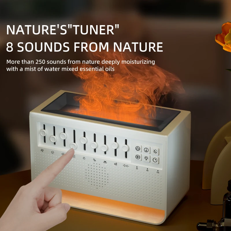 3in1 Flame Air Diffuser Humidifier Ultrasonic Aromatherapy 8 White Noise Combination & Bluetooth Music Player Fragrance 3in1 Flame Air Diffuser Humidifier Ultrasonic Aromatherapy 8 White Noise Combination & Bluetooth Music Player Fragrance
