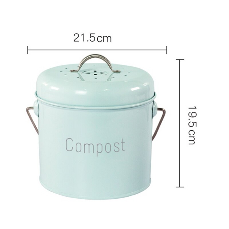 3L Metal Kitchen Waste Compost Bin 3L Metal Kitchen Waste Compost Bin