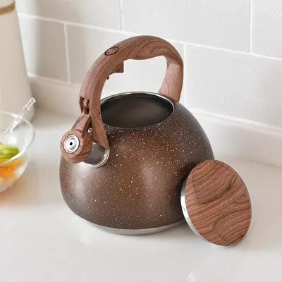 3L Stainless Steel Whistling Tea Kettle Pot With Heat-Proof Handle For Gas Induction Cookers 3L Stainless Steel Whistling Tea Kettle Pot With Heat-Proof Handle For Gas Induction Cookers