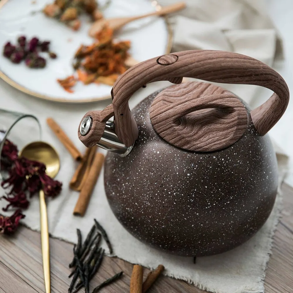 3L Stainless Steel Whistling Tea Kettle Pot With Heat-Proof Handle For Gas Induction Cookers 3L Stainless Steel Whistling Tea Kettle Pot With Heat-Proof Handle For Gas Induction Cookers