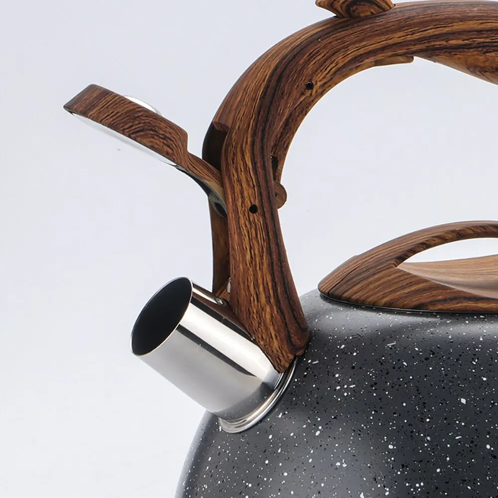 3L Stainless Steel Whistling Tea Kettle Pot With Heat-Proof Handle For Gas Induction Cookers 3L Stainless Steel Whistling Tea Kettle Pot With Heat-Proof Handle For Gas Induction Cookers