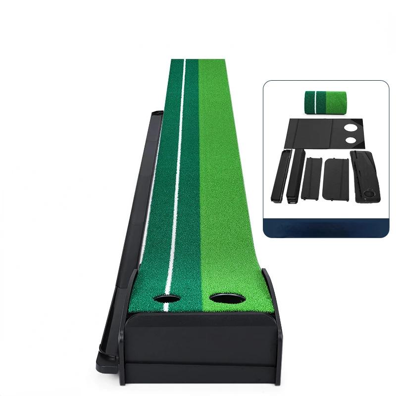 3M Golf Removable Putting Exerciser Portable Golf Practice Mat Office Home Mini Green Outdoor and Indoor Training Set