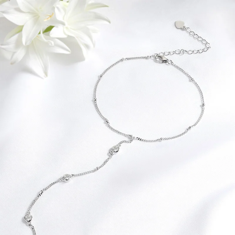 3MM Moissanite Bracelets for Women 14-21cm Wrist Size Adjustable Chain 925 Sterling Silver Plated 18K Wholesale Jewelry