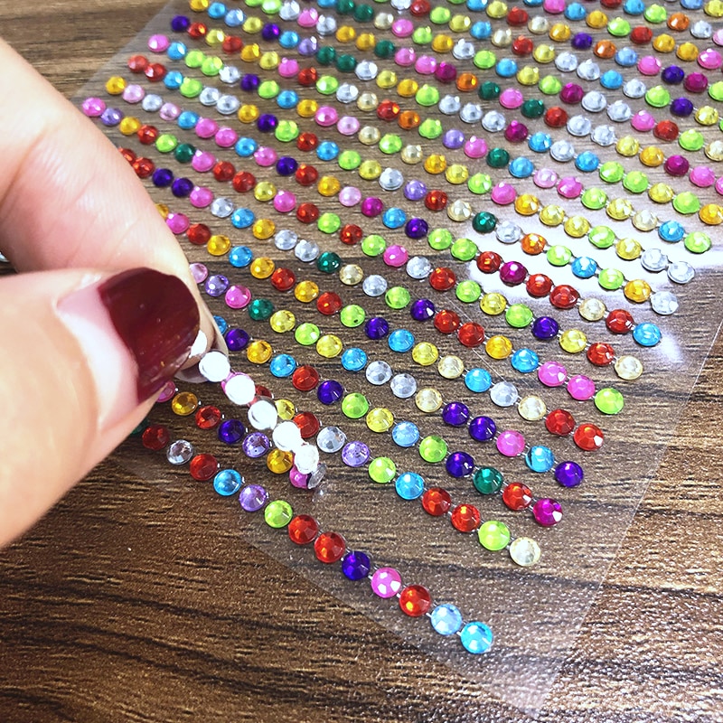 3mm Self Adhesive Crystal Stickers DIY Rhinestones 3mm Self Adhesive Crystal Stickers DIY Rhinestones