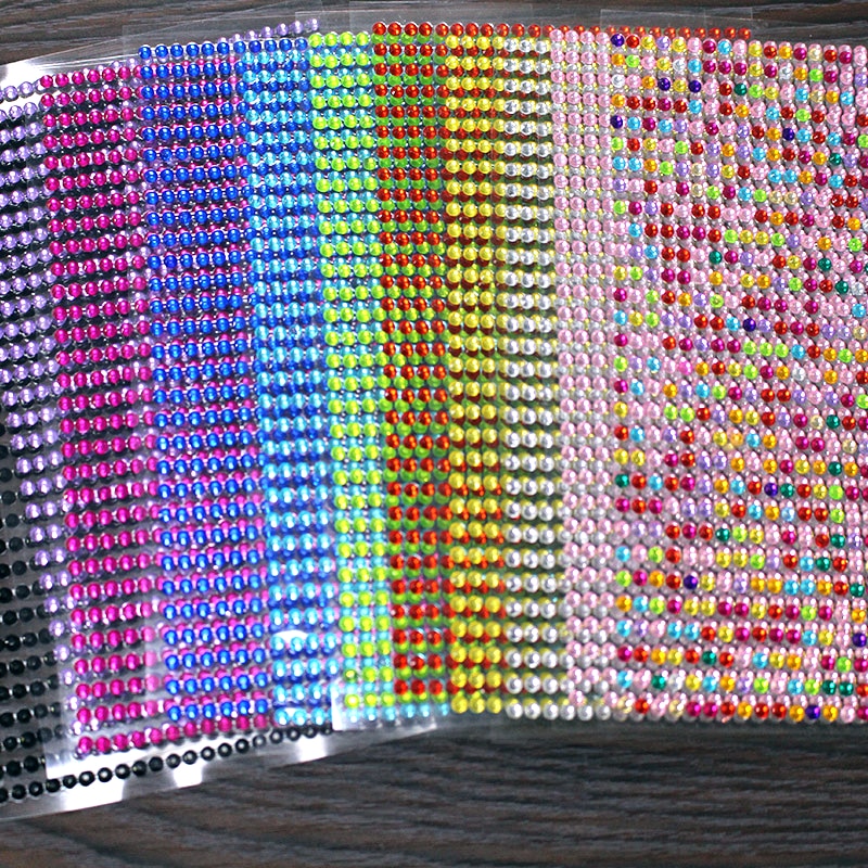 3mm Self Adhesive Crystal Stickers DIY Rhinestones 3mm Self Adhesive Crystal Stickers DIY Rhinestones