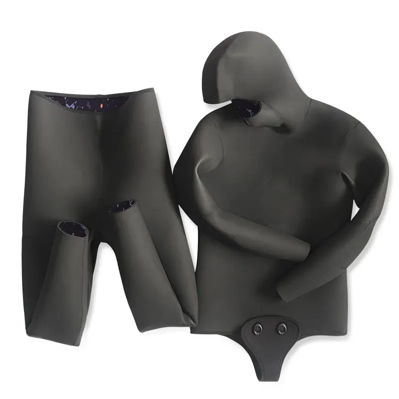 3MM/5MM/7MM CR Neoprene Wetsuit Open Cell Free Diving Suit Camouflage Fullsuit Mens Snorkeling Swimming Spearfishing