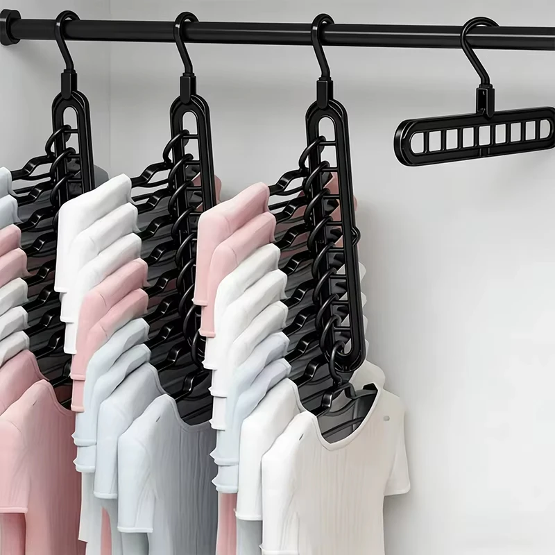 3Pcs 9-Hole Foldable Clothes Hangers Plastic Heavy Duty Space Saving Organizer Hangers For Clothes Home Closet Wardrobe 3Pcs 9-Hole Foldable Clothes Hangers Plastic Heavy Duty Space Saving Organizer Hangers For Clothes Home Closet Wardrobe