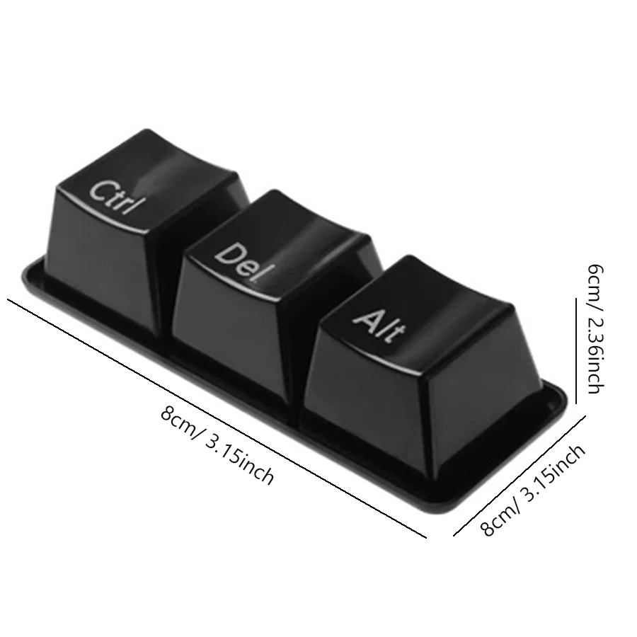 3Pcs Set Creative Keyboard Tea Cup Office Coffee Cups Black Color Ctrl Del Alt Keys Mugs Promotion Gifts Trade Shows