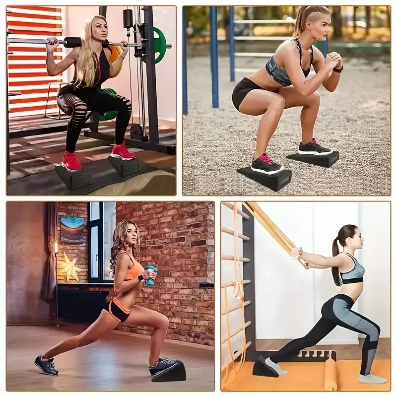 3pcs Yoga Wedge Stretch Slant Boards Adjustable Bricks Squat Wedge Blocks For Exercise Gym Fitness Yoga Accessories 3pcs Yoga Wedge Stretch Slant Boards Adjustable Bricks Squat Wedge Blocks For Exercise Gym Fitness Yoga Accessories