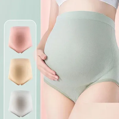 3PCS/set females Maternity Panties Women's High Waist Full Belly support Panties Comfortable Breathable Pregnancy