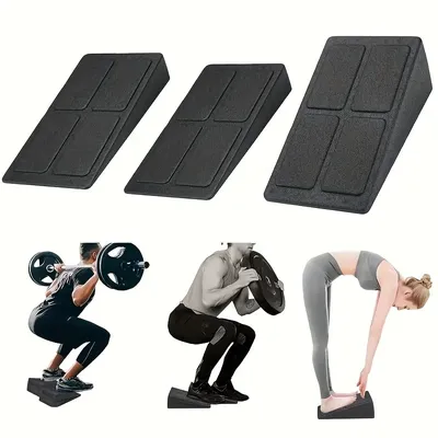 3Pcs/Set Yoga Bricks Squat Wedge Blocks Block Ramp Deadlift Slant Board Adjustable Non-Slip Calf Foot Stretcher For