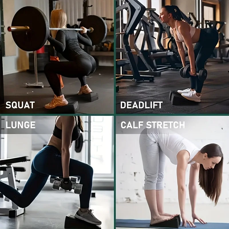 3Pcs/Set Yoga Bricks Squat Wedge Blocks Block Ramp Deadlift Slant Board Adjustable Non-Slip Calf Foot Stretcher For