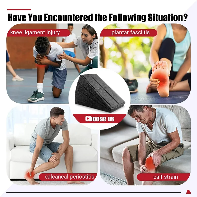 3Pcs/Set Yoga Bricks Squat Wedge Blocks Block Ramp Deadlift Slant Board Adjustable Non-Slip Calf Foot Stretcher For