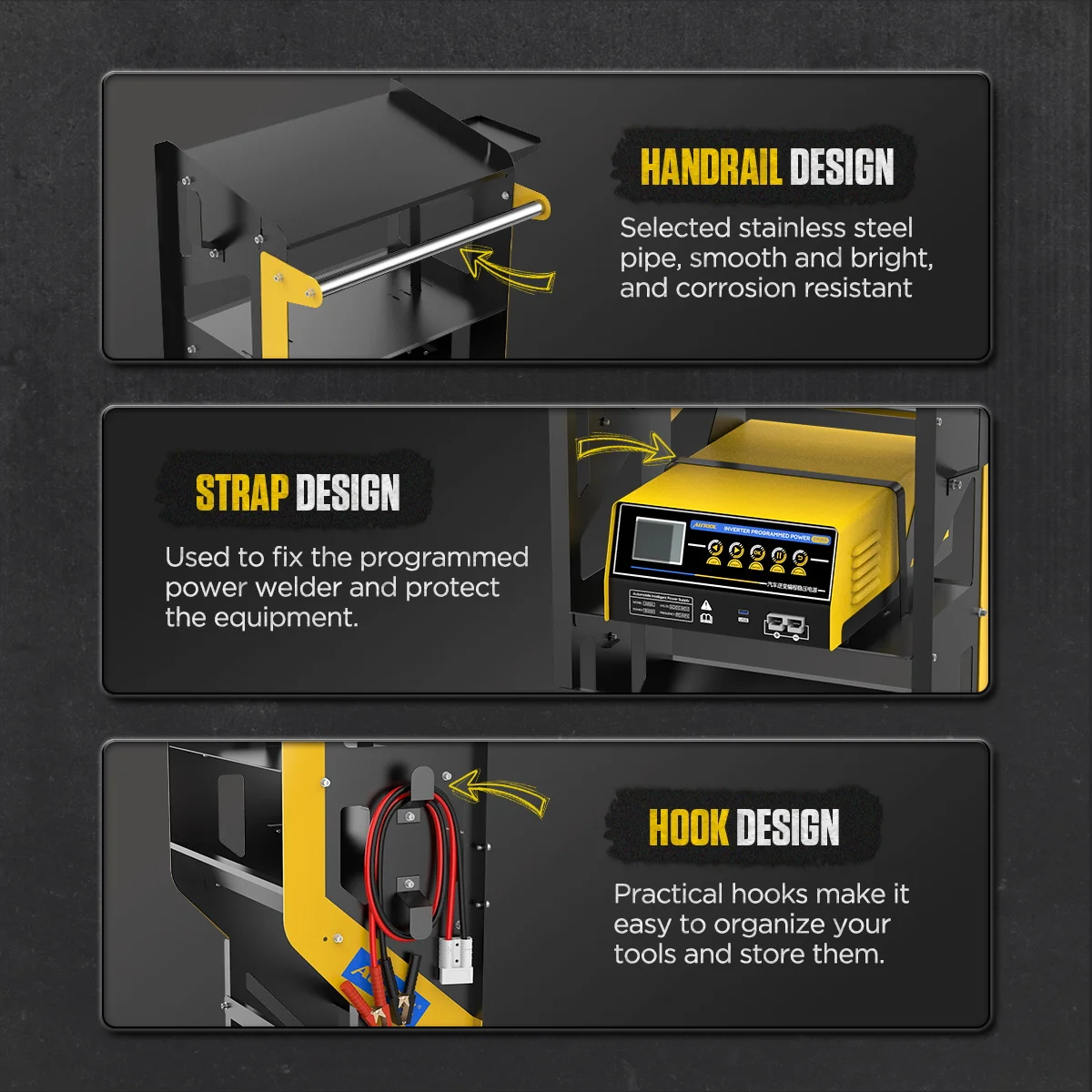 3X Tier Rolling Tool Cart Tiered Storage 661 LBS Capacity Heavy Duty Utility Mechanic Cart Tool for Programming Power 3X Tier Rolling Tool Cart Tiered Storage 661 LBS Capacity Heavy Duty Utility Mechanic Cart Tool for Programming Power