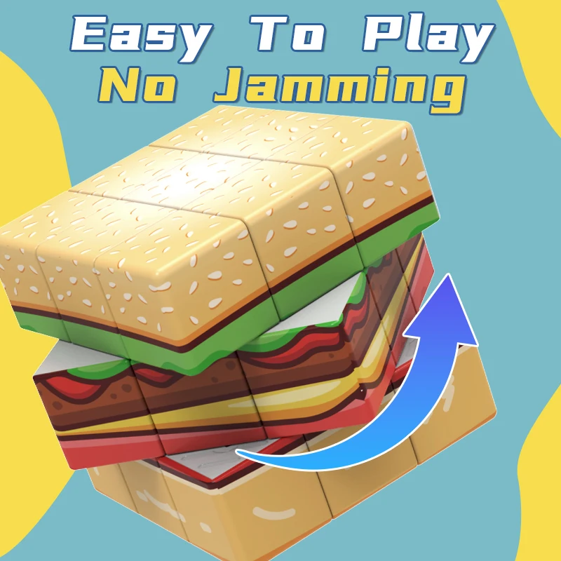 3x3x3 Magic Cube UV Color Printed Hamburger Relax Puzzle, Professional Smooth, Birthday gift/Christmas gift 3x3x3 Magic Cube UV Color Printed Hamburger Relax Puzzle, Professional Smooth, Birthday gift/Christmas gift