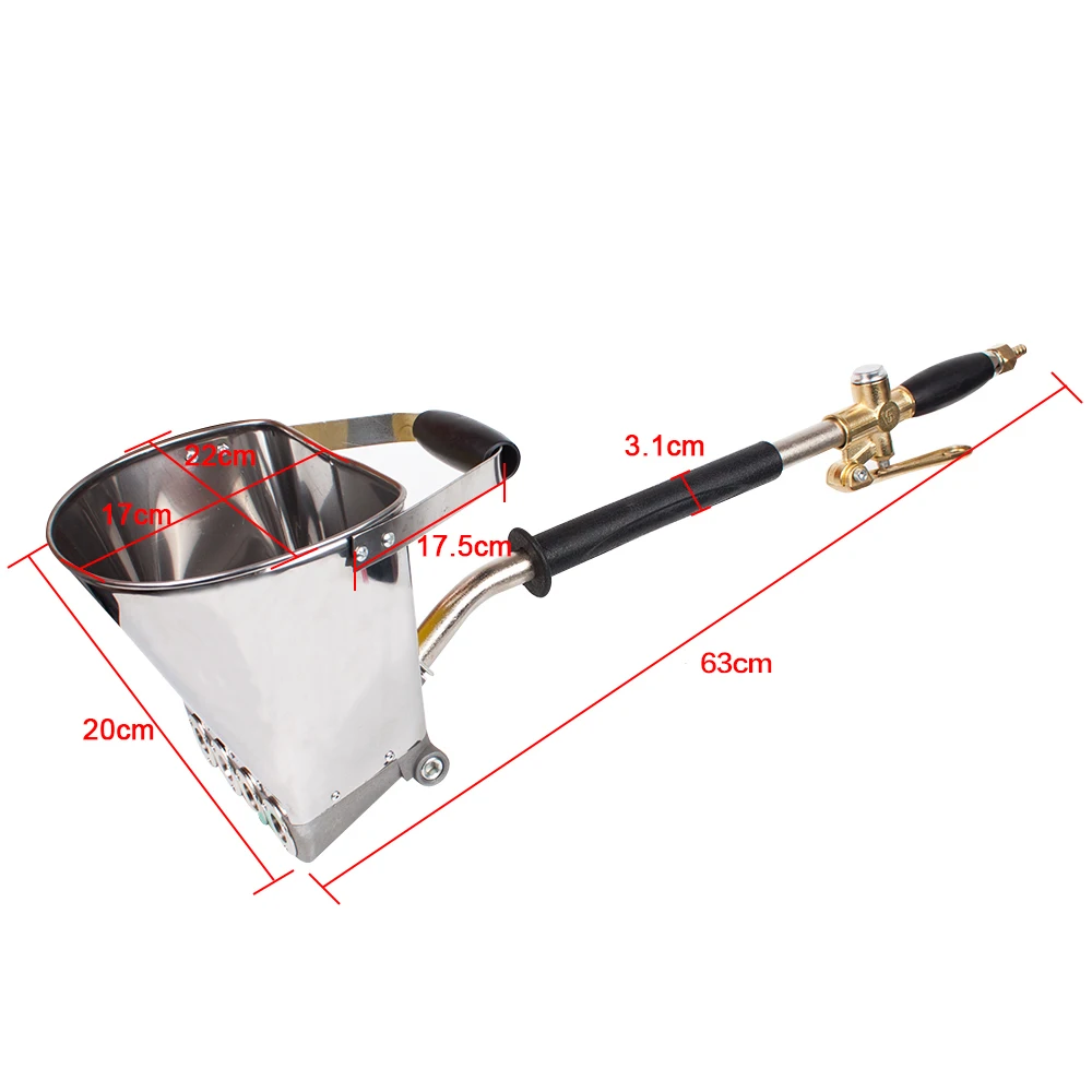 4-5L Mortar Cement Spray Gun With Hopper Bucket Concrete , Wall Stucco Plaster Sprayer , High Pressure Vacuum Automatic