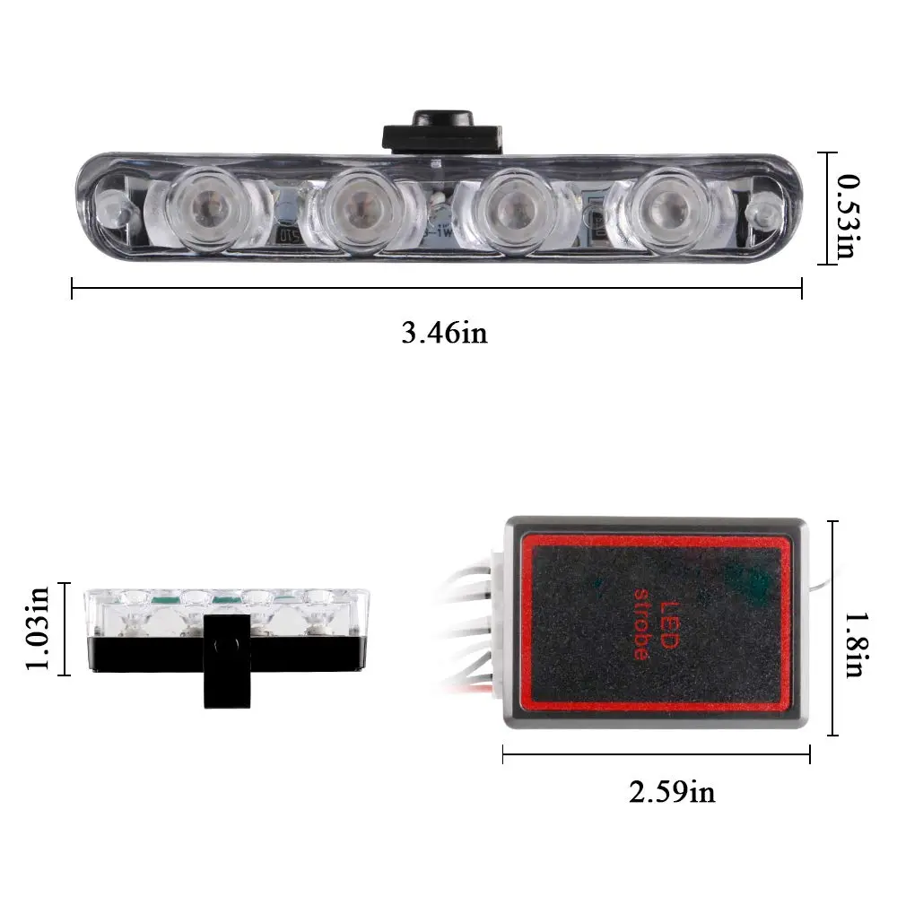 4 In 1 Emergency Strobe Lights Police Lights 12V With Wireless Remote Control Flash Grille Light for Cars Truck Van SUV 4 In 1 Emergency Strobe Lights Police Lights 12V With Wireless Remote Control Flash Grille Light for Cars Truck Van SUV
