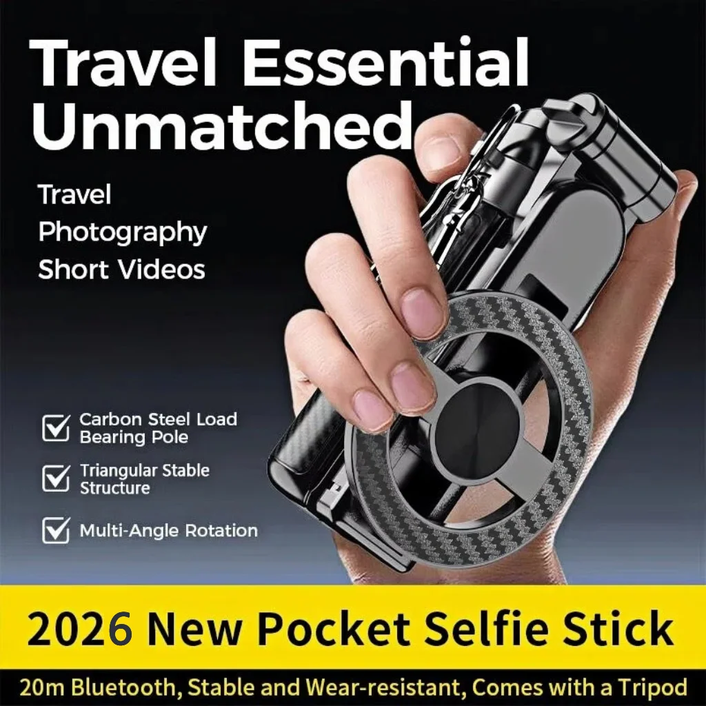 4-in-1 Multifunctional Magnetic Mini Selfie Stick with 360° Rotation Wireless Bluetooth Control Magnetic Phone Holder 4-in-1 Multifunctional Magnetic Mini Selfie Stick with 360° Rotation Wireless Bluetooth Control Magnetic Phone Holder