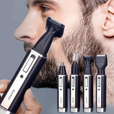 4 in 1 Rechargeable Electric Nose Ear Hair Trimmer Painless Trimming Sideburns Eyebrows Beard Hair Clipper Cut Shaver