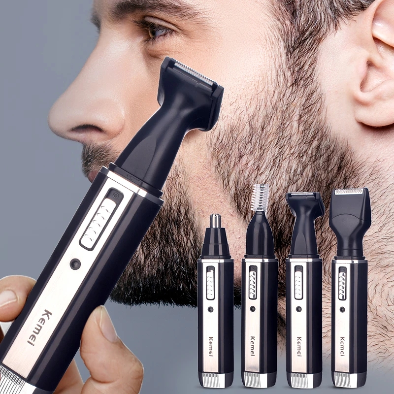 4 in 1 Rechargeable Electric Nose Ear Hair Trimmer Painless Trimming Sideburns Eyebrows Beard Hair Clipper Cut Shaver 4 in 1 Rechargeable Electric Nose Ear Hair Trimmer Painless Trimming Sideburns Eyebrows Beard Hair Clipper Cut Shaver