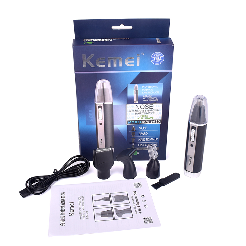 4 in 1 Rechargeable Electric Nose Ear Hair Trimmer Painless Trimming Sideburns Eyebrows Beard Hair Clipper Cut Shaver