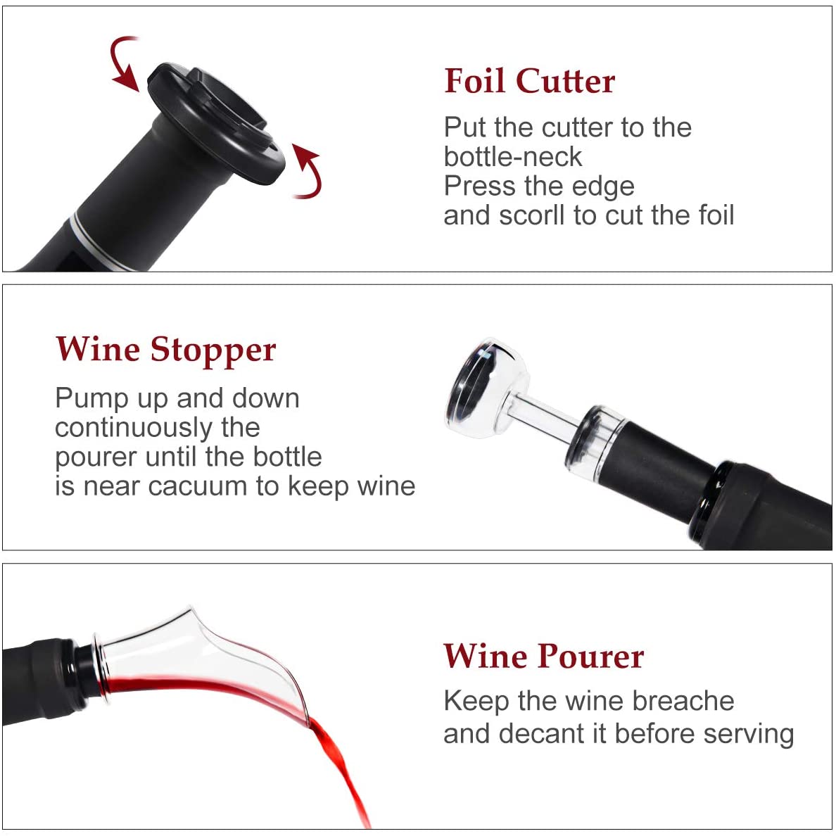 4 in 1 Rechargeable Wine Electric Corkscrew 4 in 1 Rechargeable Wine Electric Corkscrew