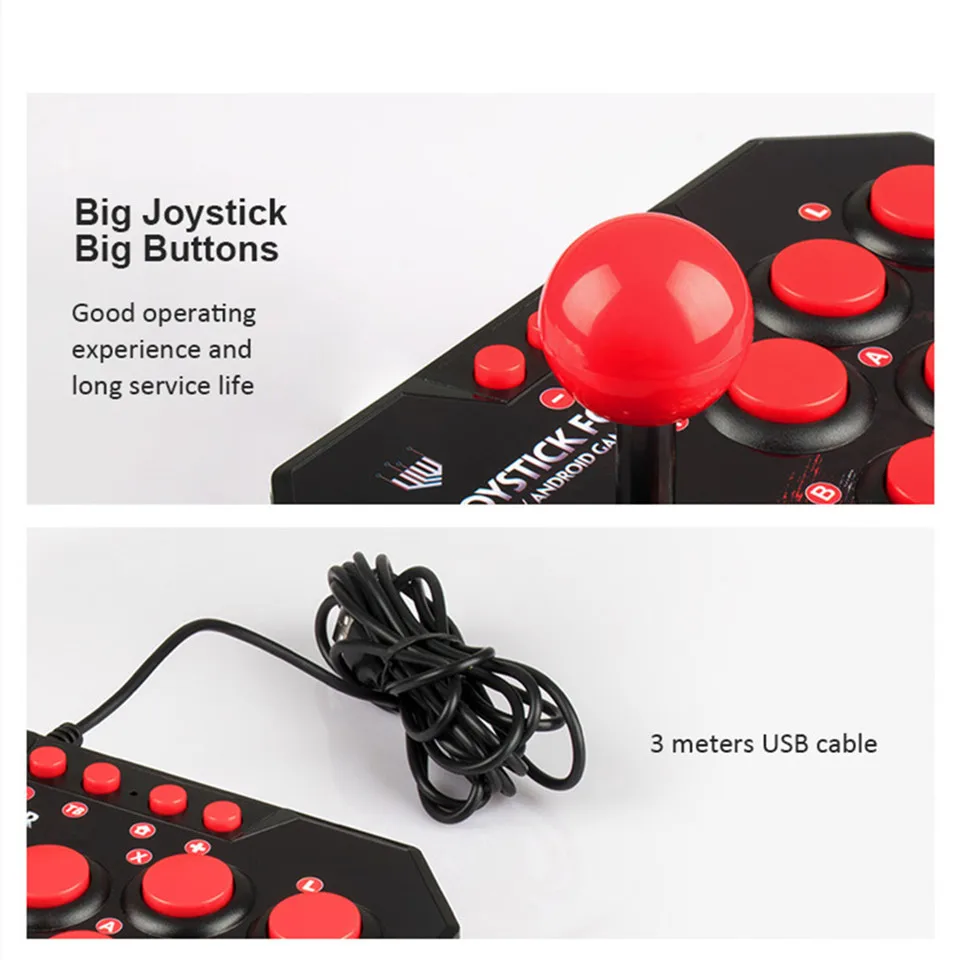 4 in 1 Retro Arcade Station Fighting Stick Game Joystick Controller USB Wired Rocker for PS/Switch/PC/Android Games 4 in 1 Retro Arcade Station Fighting Stick Game Joystick Controller USB Wired Rocker for PS/Switch/PC/Android Games