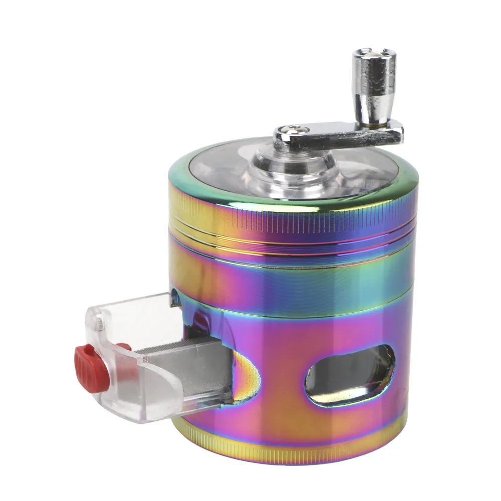4 Layers Herb Grinder Hand Cranked Clear Top Grinder Smoke Crusher Crusher Crank Pollinator With Drawer Spice Grinder 4 Layers Herb Grinder Hand Cranked Clear Top Grinder Smoke Crusher Crusher Crank Pollinator With Drawer Spice Grinder