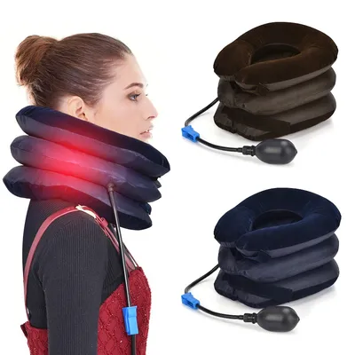 4 Layers Inflatable Air Cervical Neck Traction Device Soft Neck Collar Pillow Pain Stress Relief Neck Posture 4 Layers Inflatable Air Cervical Neck Traction Device Soft Neck Collar Pillow Pain Stress Relief Neck Posture
