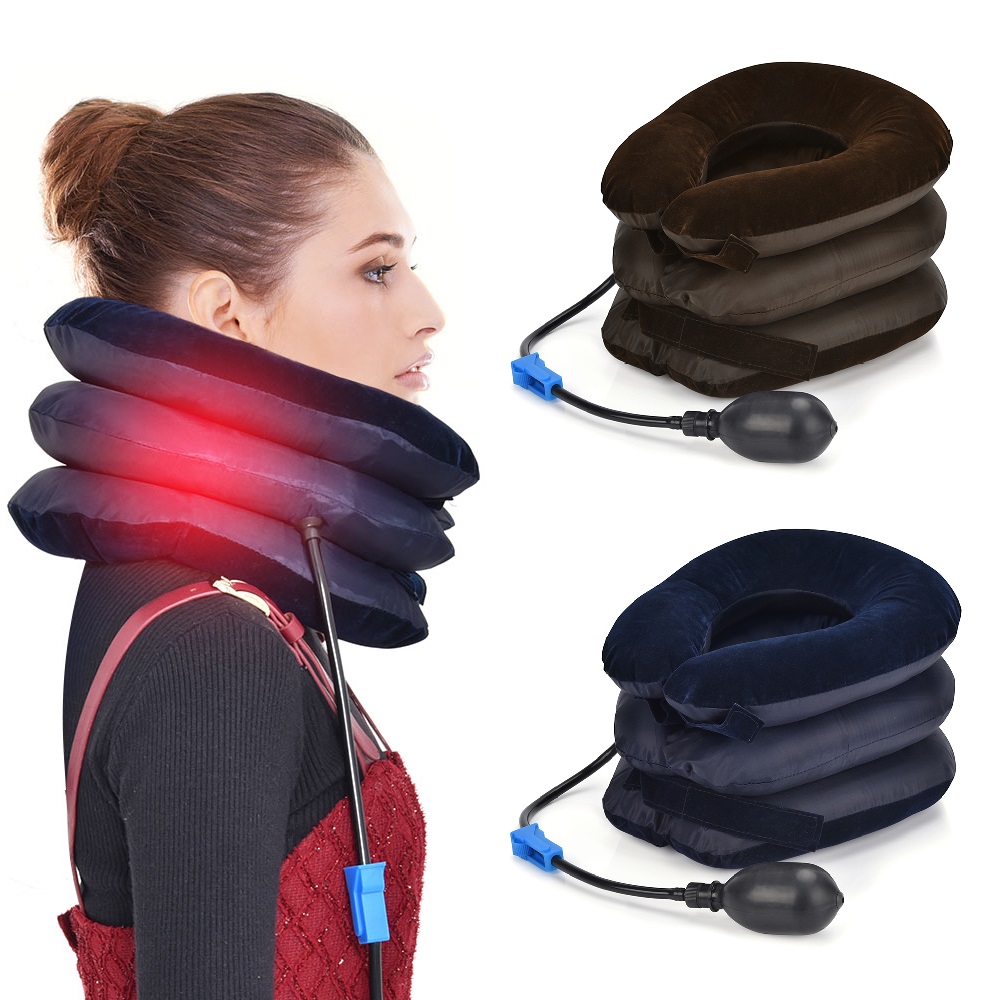 4 Layers Inflatable Air Cervical Neck Traction Device Soft Neck Collar Pillow Pain Stress Relief Neck Posture 4 Layers Inflatable Air Cervical Neck Traction Device Soft Neck Collar Pillow Pain Stress Relief Neck Posture