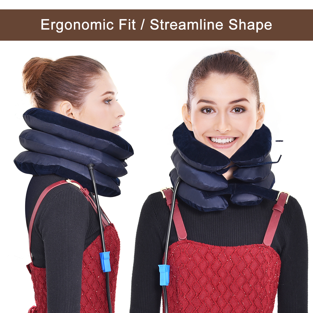 4 Layers Inflatable Air Cervical Neck Traction Device Soft Neck Collar Pillow Pain Stress Relief Neck Posture 4 Layers Inflatable Air Cervical Neck Traction Device Soft Neck Collar Pillow Pain Stress Relief Neck Posture