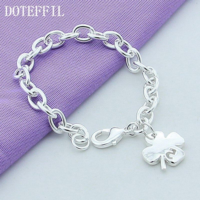 4 Leaf Clover Bracelet Silver Jewelry 4 Leaf Clover Bracelet Silver Jewelry