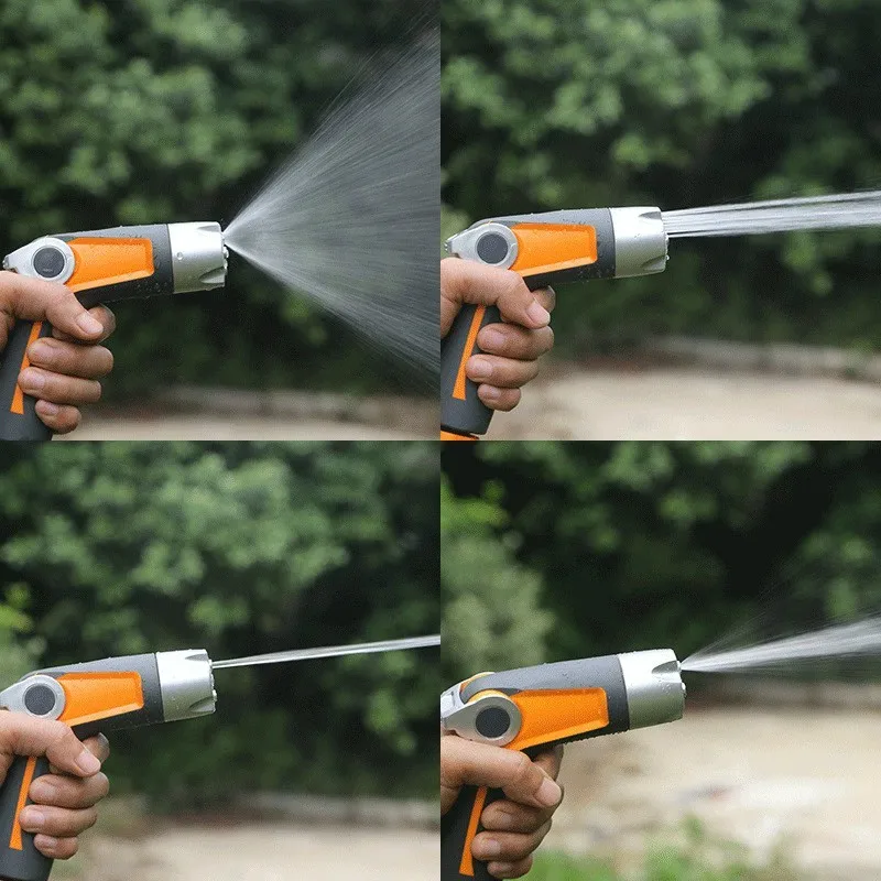 4 Modes Garden Water Gun High Pressure Car Wash Gun Adjustable Irrigation Watering Hose Nozzle Lawn Yard Watering
