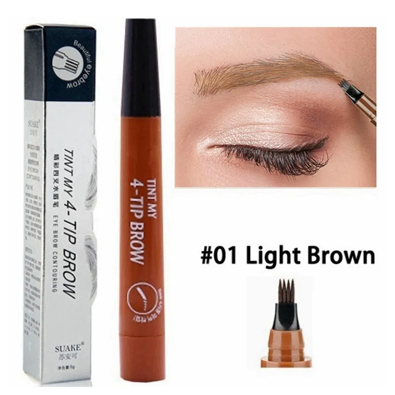 4 Point Eyebrow Pencil Maquillajes Para Mujer Waterproof Liquid Eyebrow Pen Makeup Long Lasting Cosmetic Microblade 4 Point Eyebrow Pencil Maquillajes Para Mujer Waterproof Liquid Eyebrow Pen Makeup Long Lasting Cosmetic Microblade