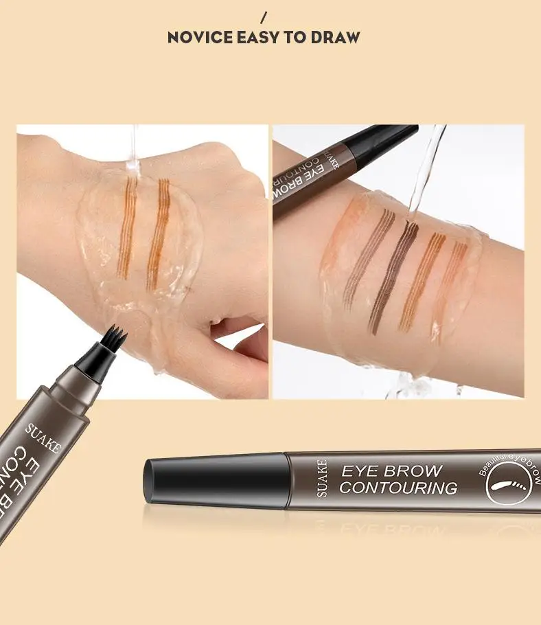 4 Point Eyebrow Pencil Maquillajes Para Mujer Waterproof Liquid Eyebrow Pen Makeup Long Lasting Cosmetic Microblade 4 Point Eyebrow Pencil Maquillajes Para Mujer Waterproof Liquid Eyebrow Pen Makeup Long Lasting Cosmetic Microblade