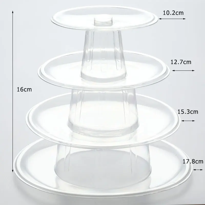 4 Tier Round Macaron Display Stand